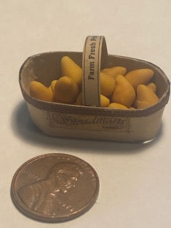 Handcrafted basket of pears