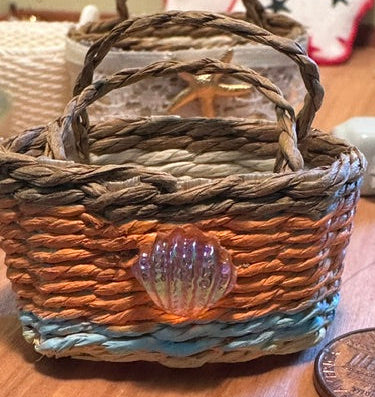 Beach bag handpainted