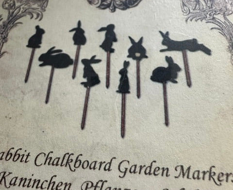 Bunny chalkboard garden stakes kit