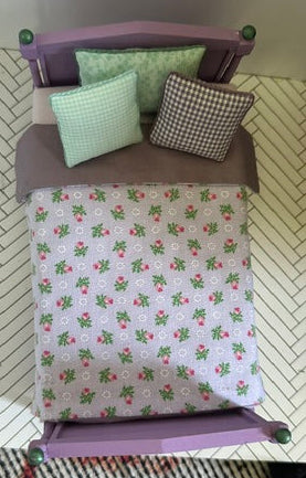 Handpainted bed with bedding