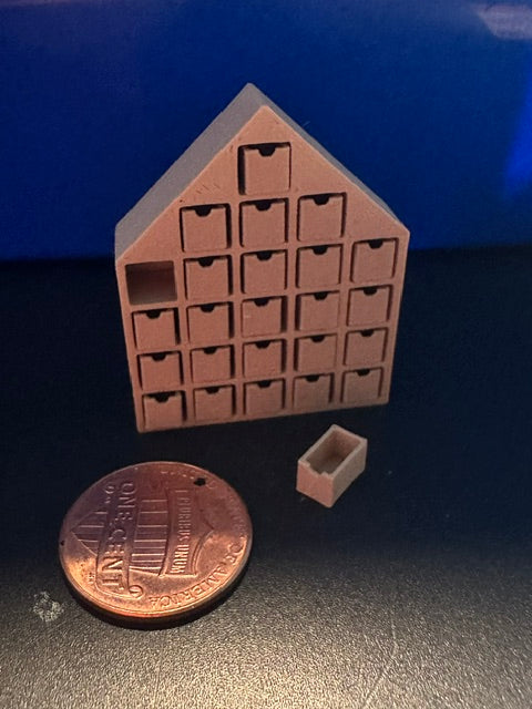 Advent calendar with drawers that open