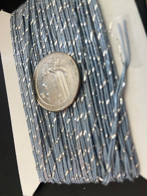 Pale blue and silver trim priced per yard