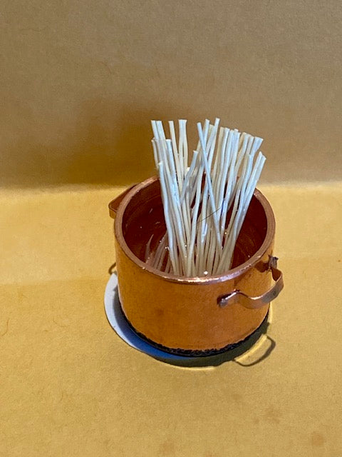 handcrafted Spaghetti in a pot