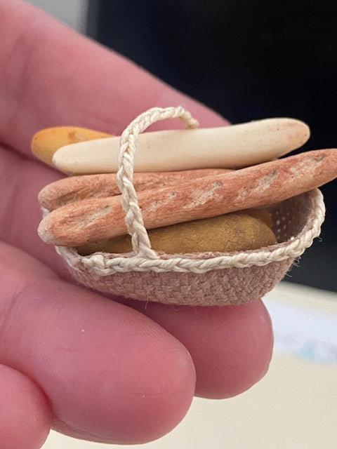 Handcrafted bread and basket