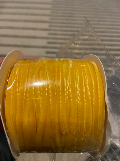 3mm assorted colour velvet ribbon-price per yard (T/R-6)