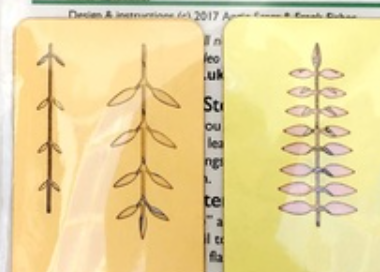 Assorted stencils of flowers and herbs by Angie Scarr