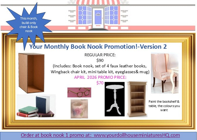 Book nook with accessories