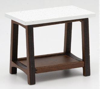 Faux marble top side table
