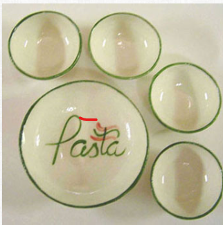 Pasta set (big bowl plus 4 small bowls)