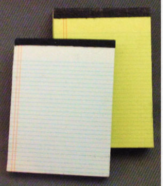 Yellow pad-One pad which is yellow is included