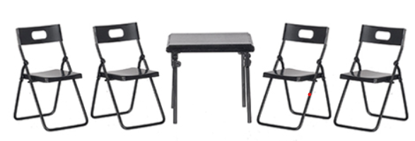 Folding/card table and Chair set