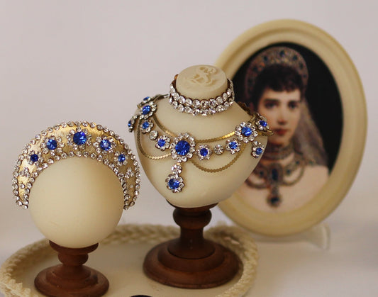Sun Lemmons Maria Feodorovna necklace and tiara jewelry set