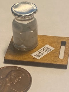 Handcrafted jar of pickled eggs