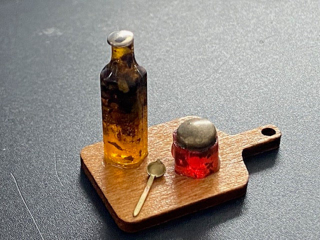 Handcrafted herb bottles