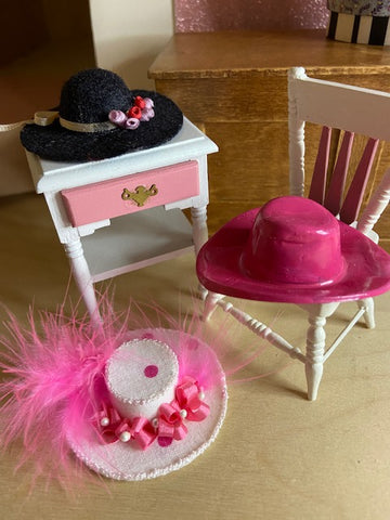 Assorted hats-these are 1:12 scale; not Barbie sized