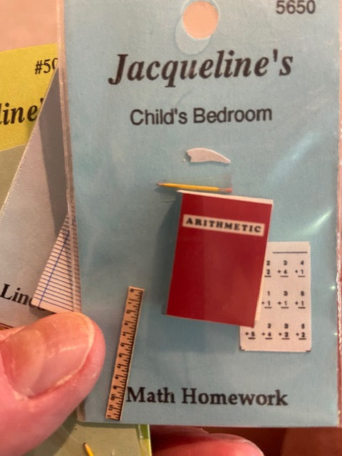 Math homework notebook – Your Dollhouse Miniature Headquarters