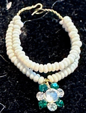 Handmade necklace with swarovski crystal by retired artist M3