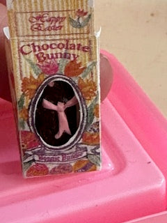 Handcrafted chocolate bunny in box