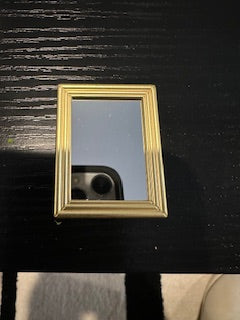Mirror-gold metal frame