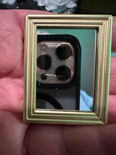 Mirror-gold metal frame