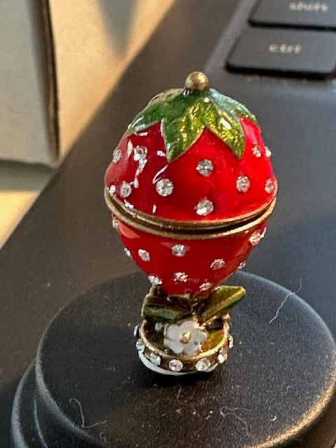 Sun Lemmens Faberge style egg with miniature bird
