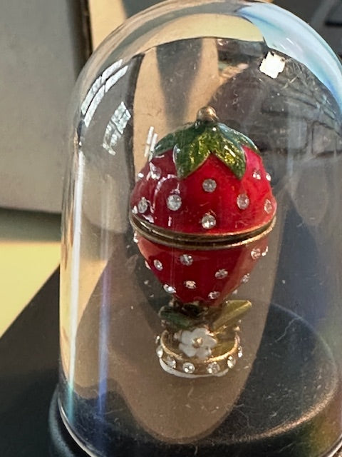 Sun Lemmens Faberge style egg with miniature bird