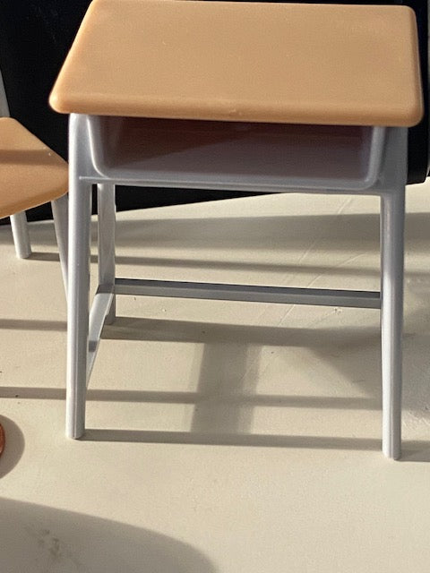 School desk and chair