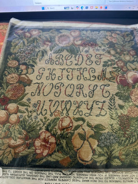 Unfinished tapestry 10x10 inches approx REG PRICE $55 SALE