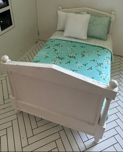 Handpainted Bed with handcrafted bedding
