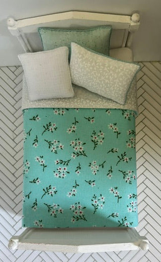 Handpainted Bed with handcrafted bedding