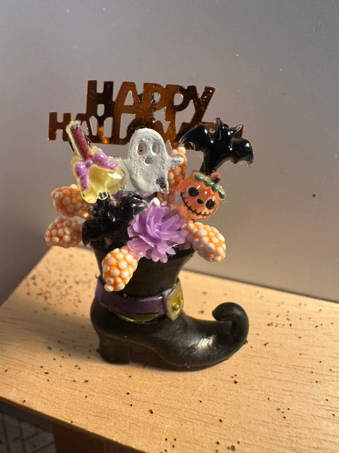 Witch boot centrepiece or outdoor planter