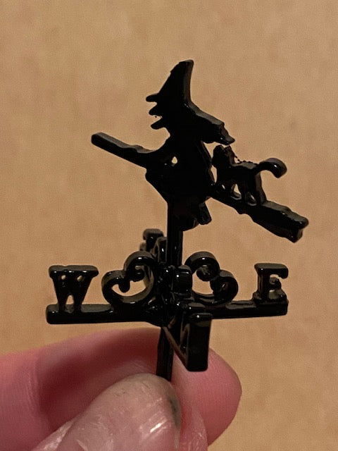 Bewitched halloween weathervane