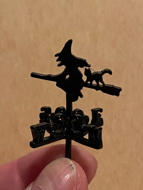 Bewitched halloween weathervane