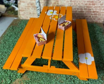 Assorted picnic tables handpainted