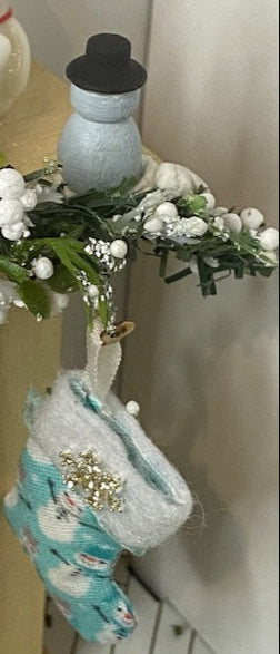 Winter snowman holiday decor