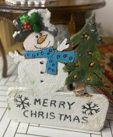 Winter snowman holiday decor