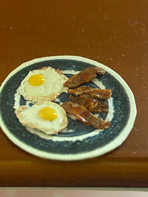 Plate of eggs and bacon-handcrafted