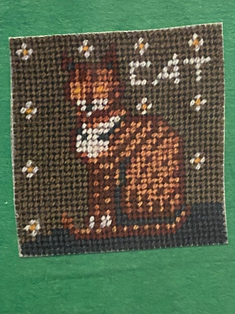 Beginner embroidery pillow kits by Retired Artisan Caroline Stanley