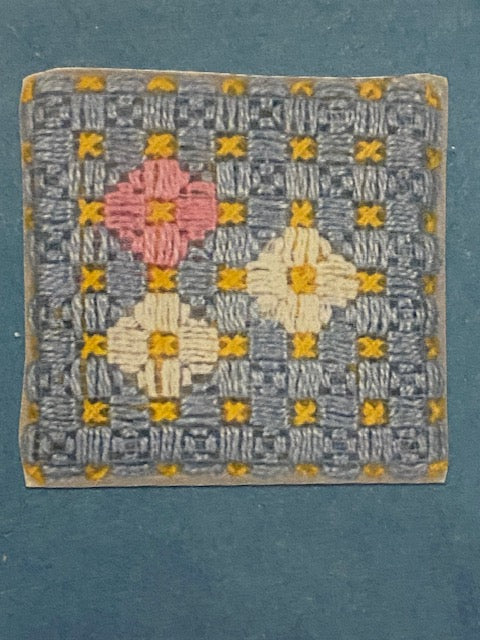 Beginner embroidery pillow kits by Retired Artisan Caroline Stanley