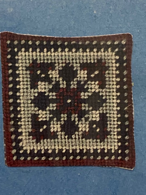 Beginner embroidery pillow kits by Retired Artisan Caroline Stanley