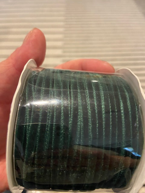 3mm assorted colour velvet ribbon-price per yard (T/R-6)