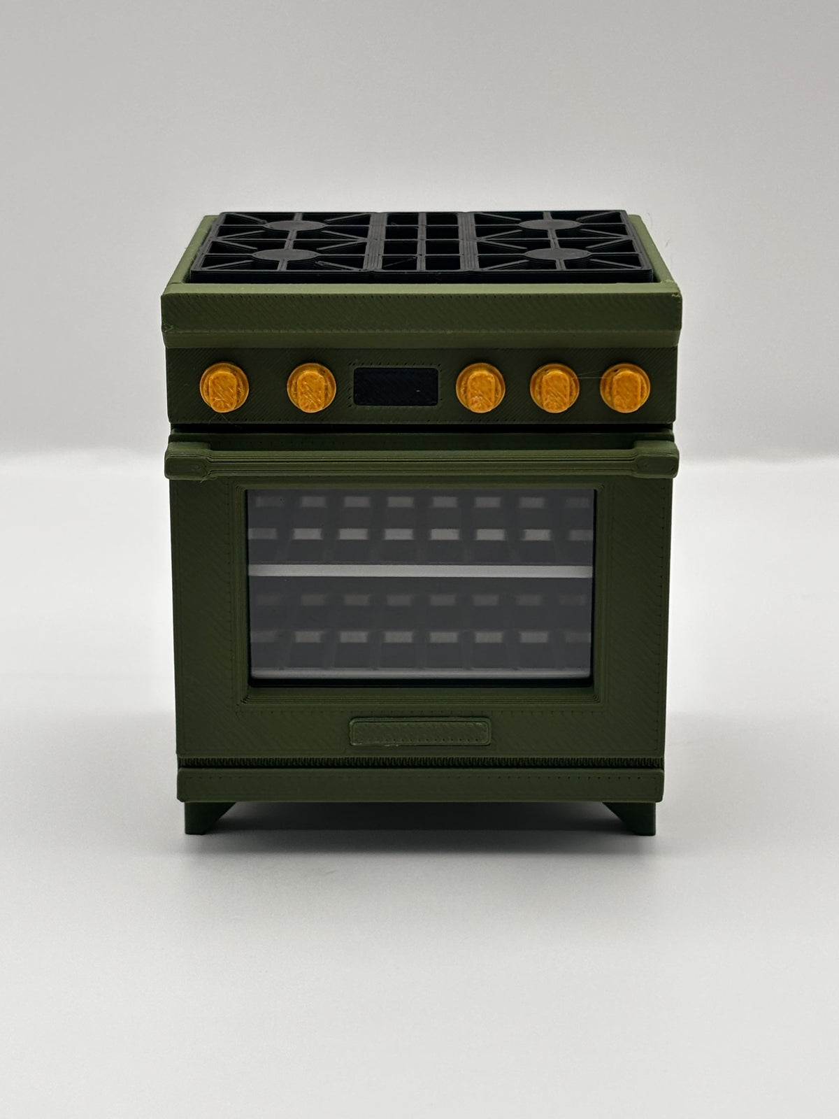 Olive green stove-3d printed REG PRICE $ 100  SALE