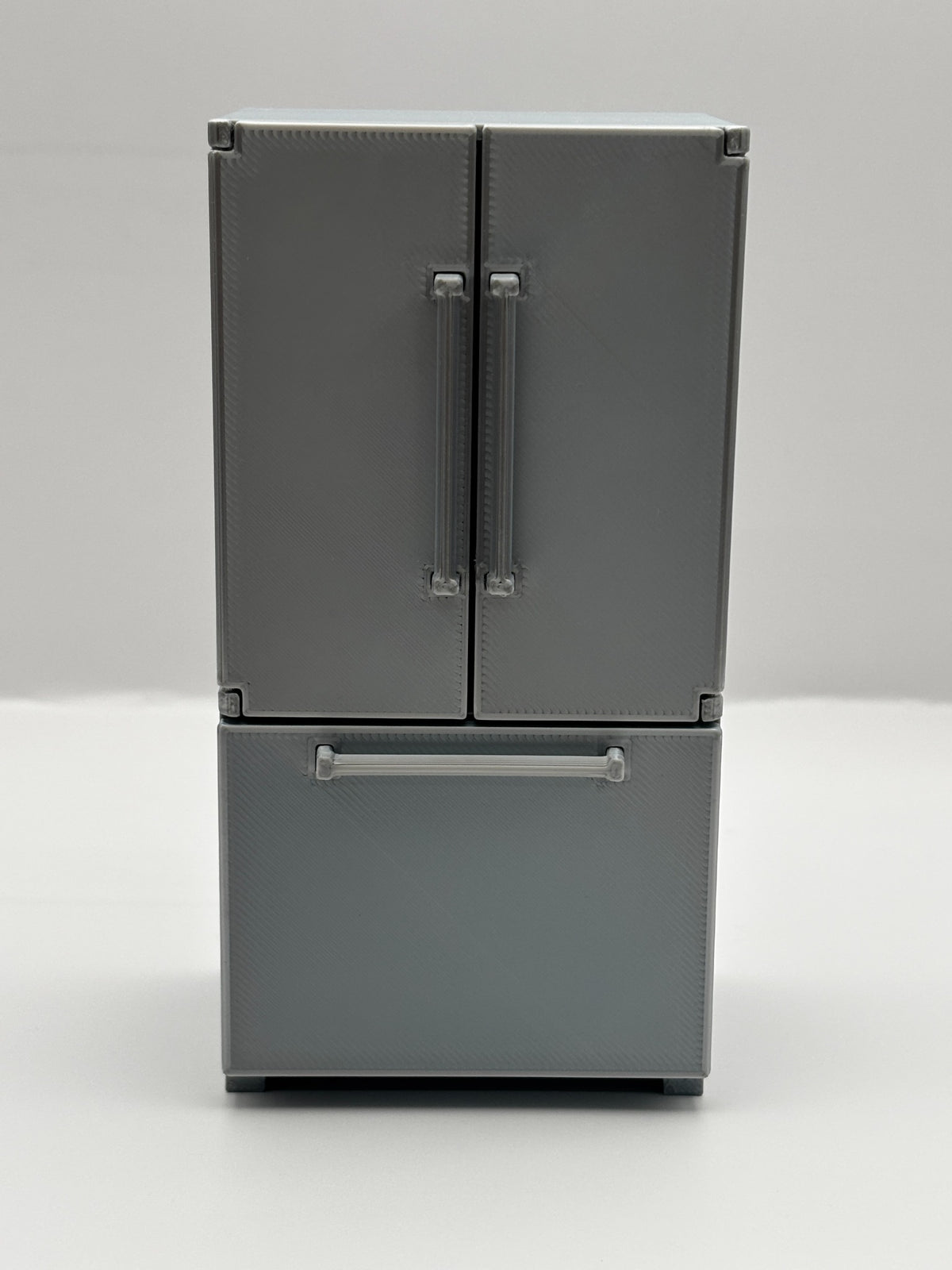 Stainless steel look fridge-3d printed