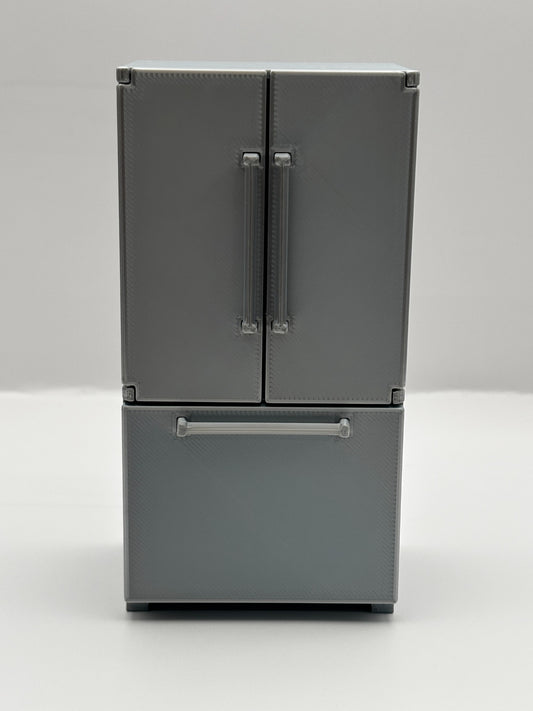 Stainless steel look fridge-3d printed