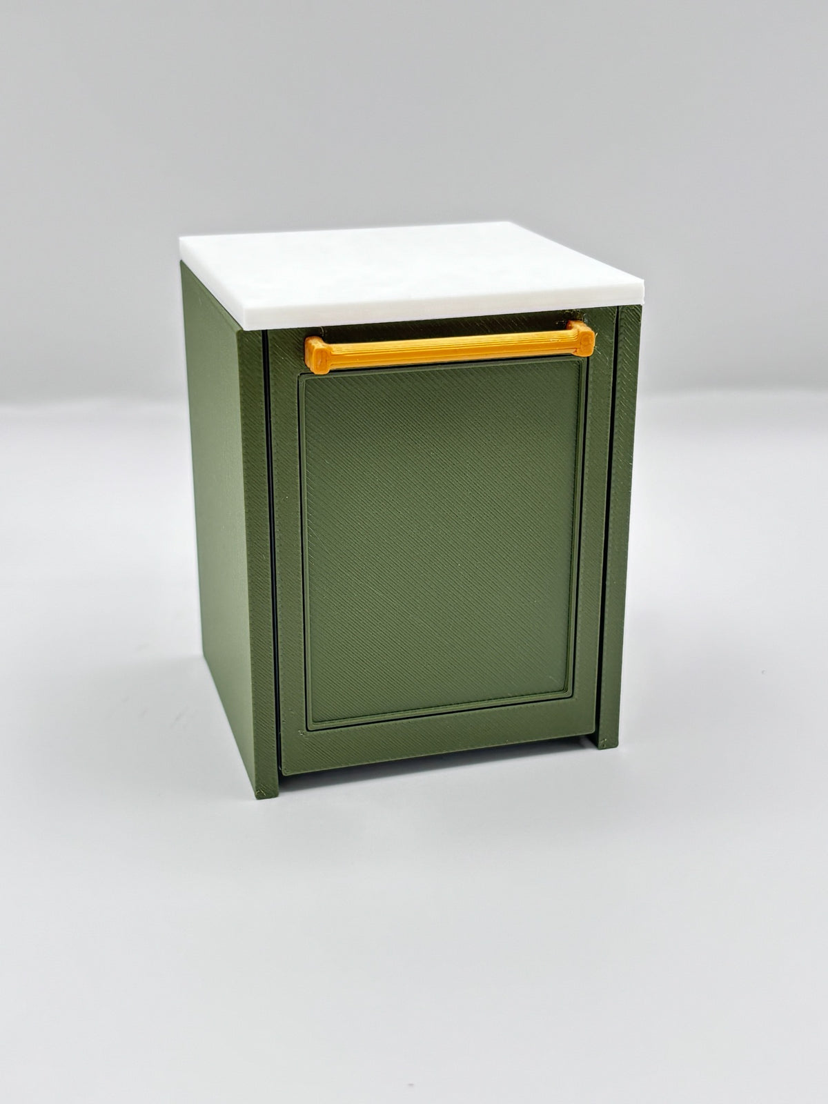 Dishwasher-3d  printed olive green with white counter kit