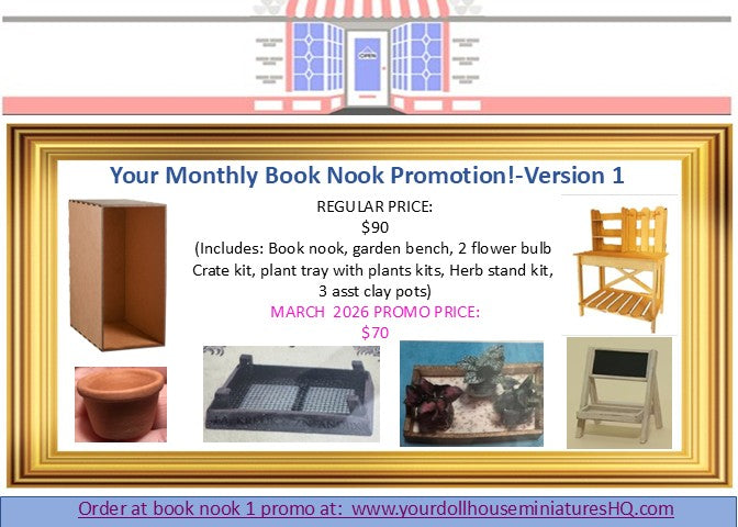 Book nook kit  with accessories  REG PRICE $90 SALE