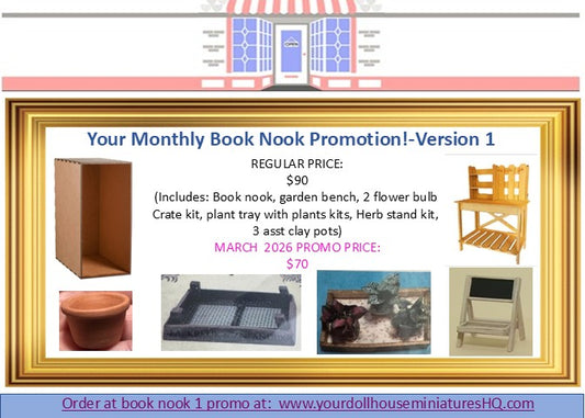 Book nook kit  with accessories  REG PRICE $90 SALE