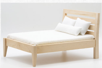 Paint it yourself bed with 3 pillows