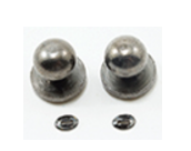 Door knob with keyhole-set of 4 in pewter