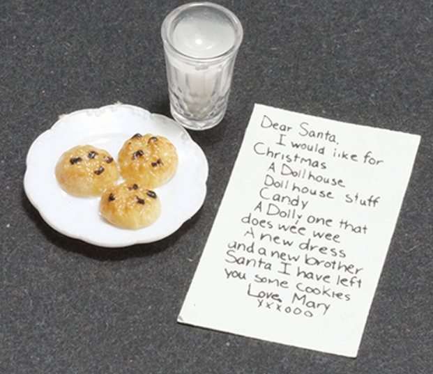 Milk and cookies for Santa set